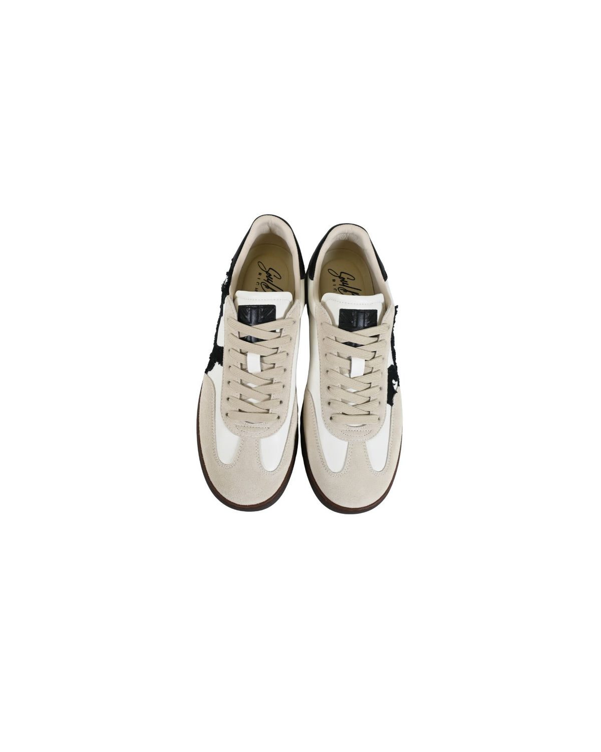 Sneakers Basse con Patch Logo a Rilievo e Inserti Scamosciati