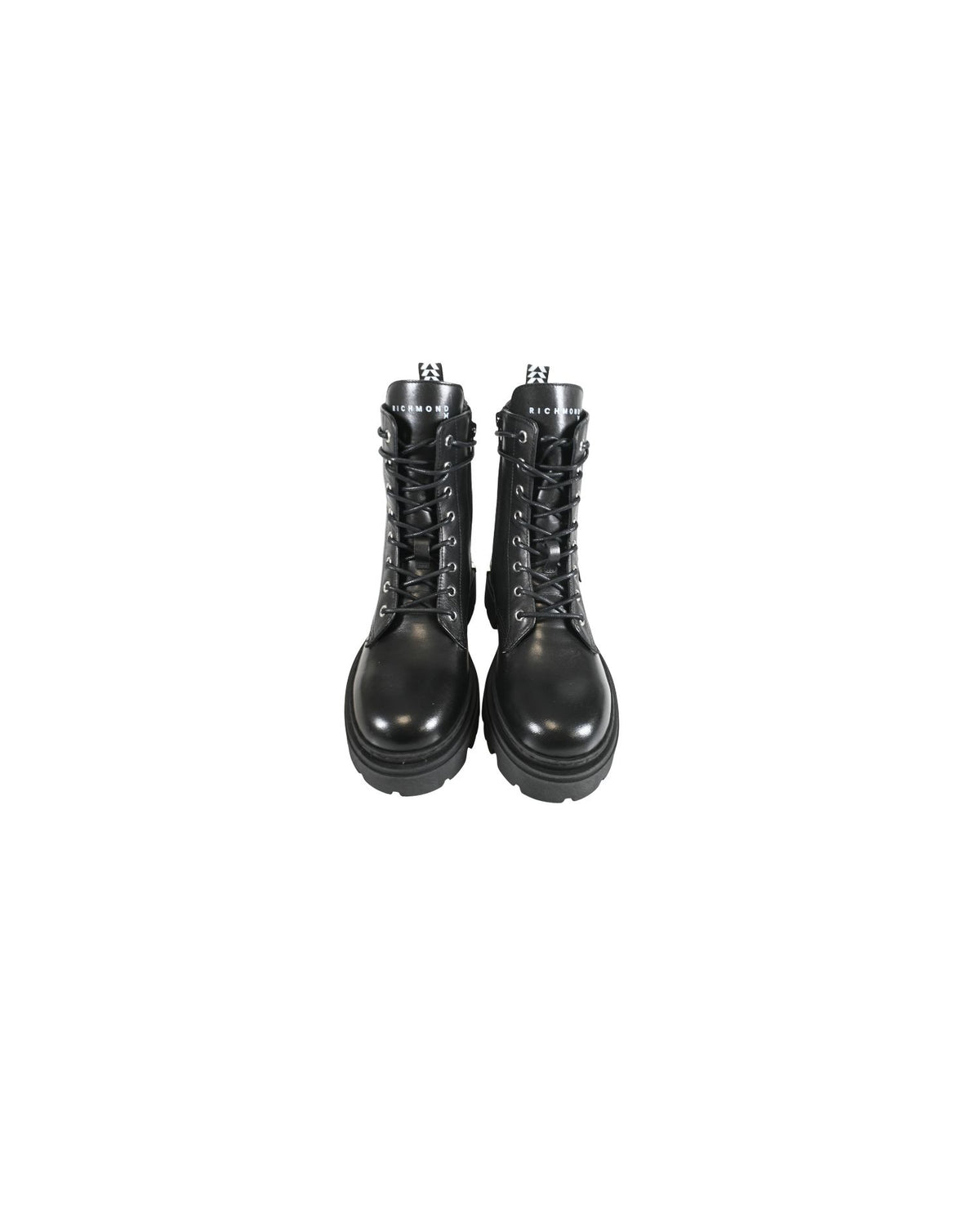Anfibi Stringati con Suola Track e Cinturino con Logo
