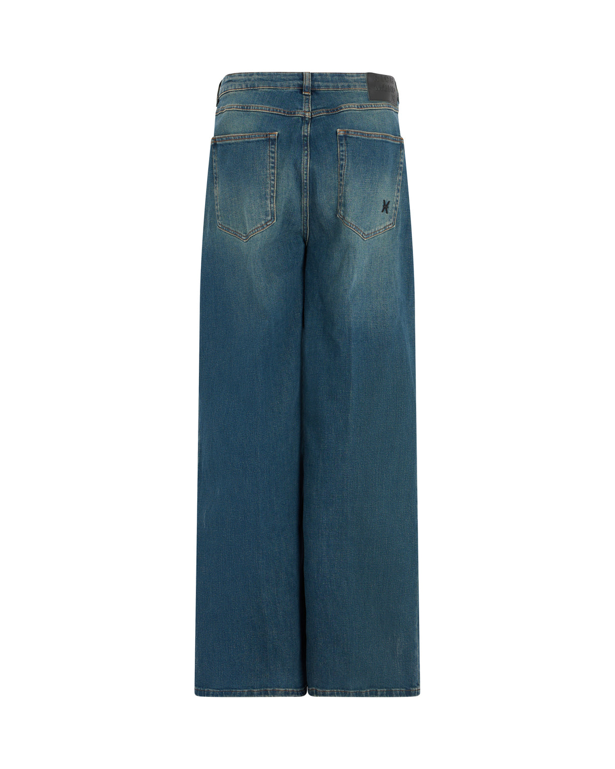 Jeans a gamba larga e vita alta