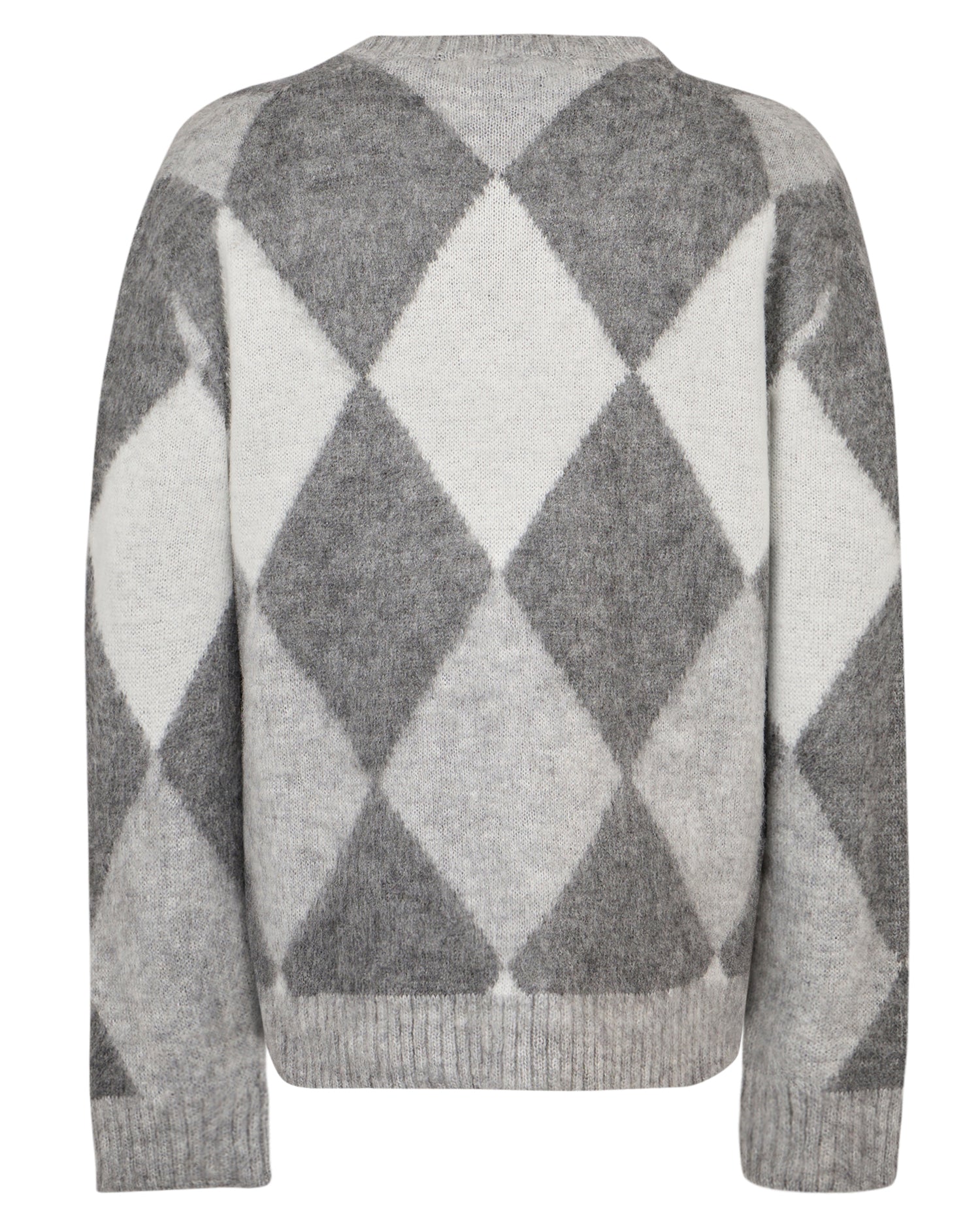 Maglione con motivo Argyle e logo Jacquard