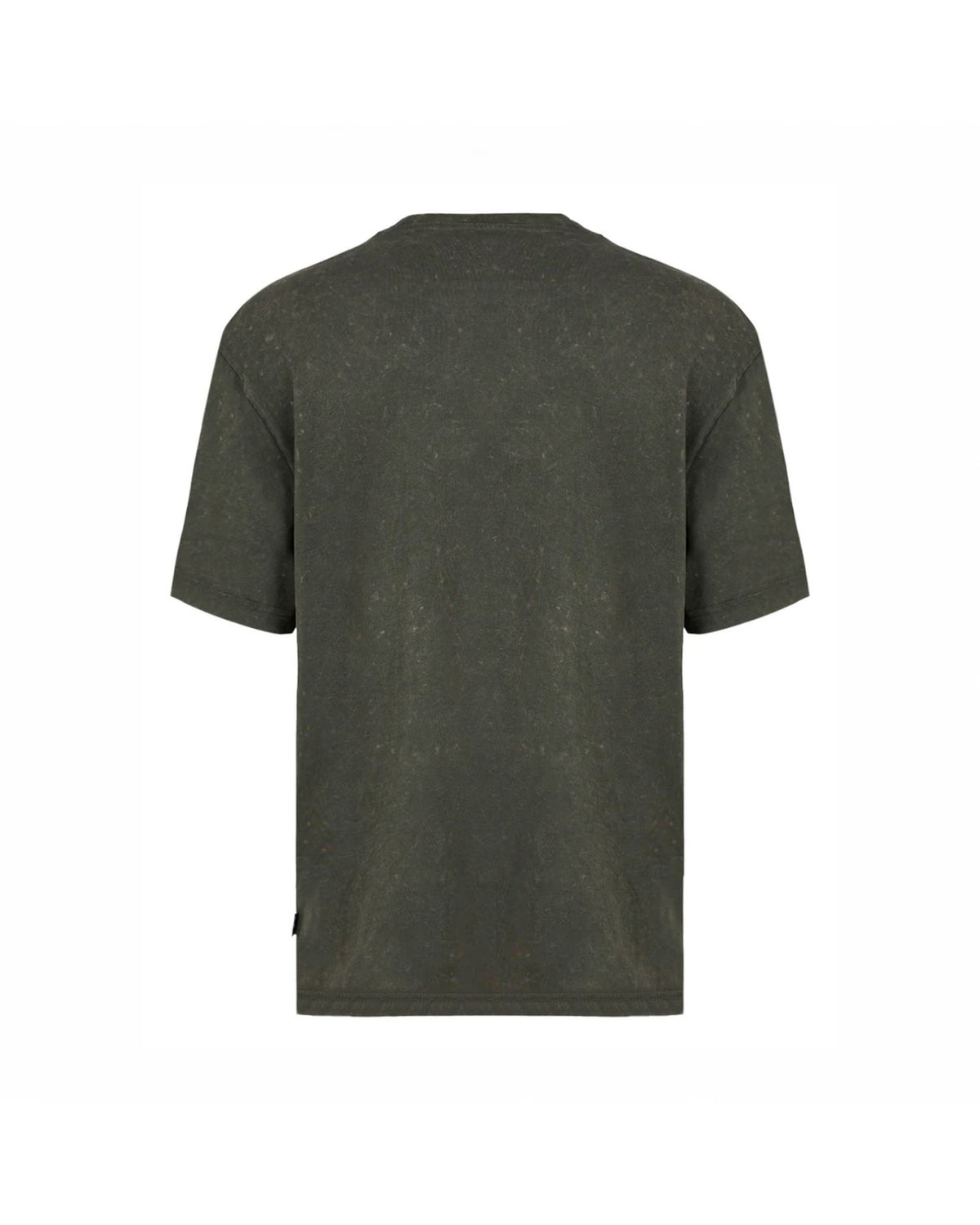T-shirt con Stampa Drago ed Effetto Washed