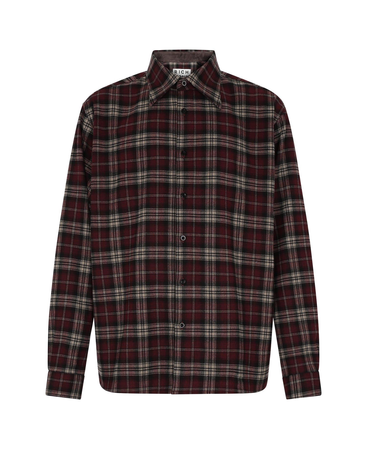 Camicia a Maniche Lunghe con Motivo Tartan