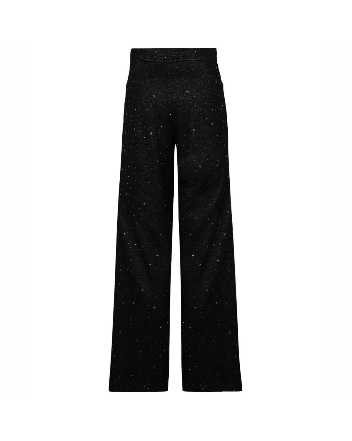Pantaloni a Palazzo a Vita Alta Effetto Tweed