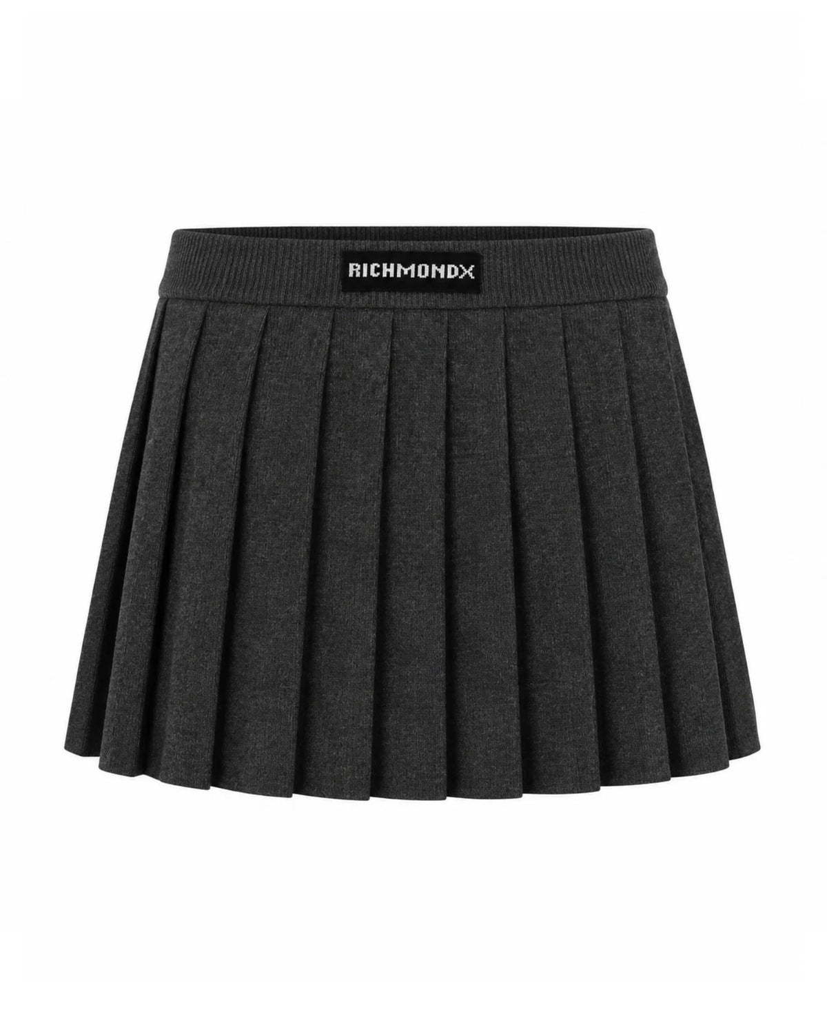 Minigonna a Pieghe con Patch Logo