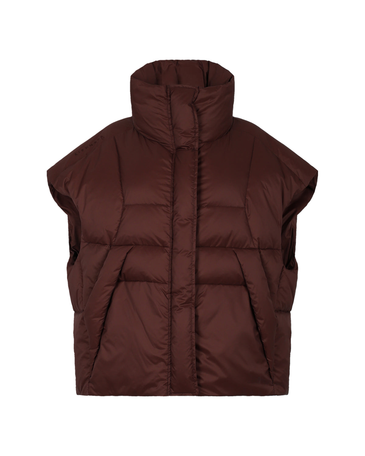 Gilet Trapuntato Imbottito con Collo Alto