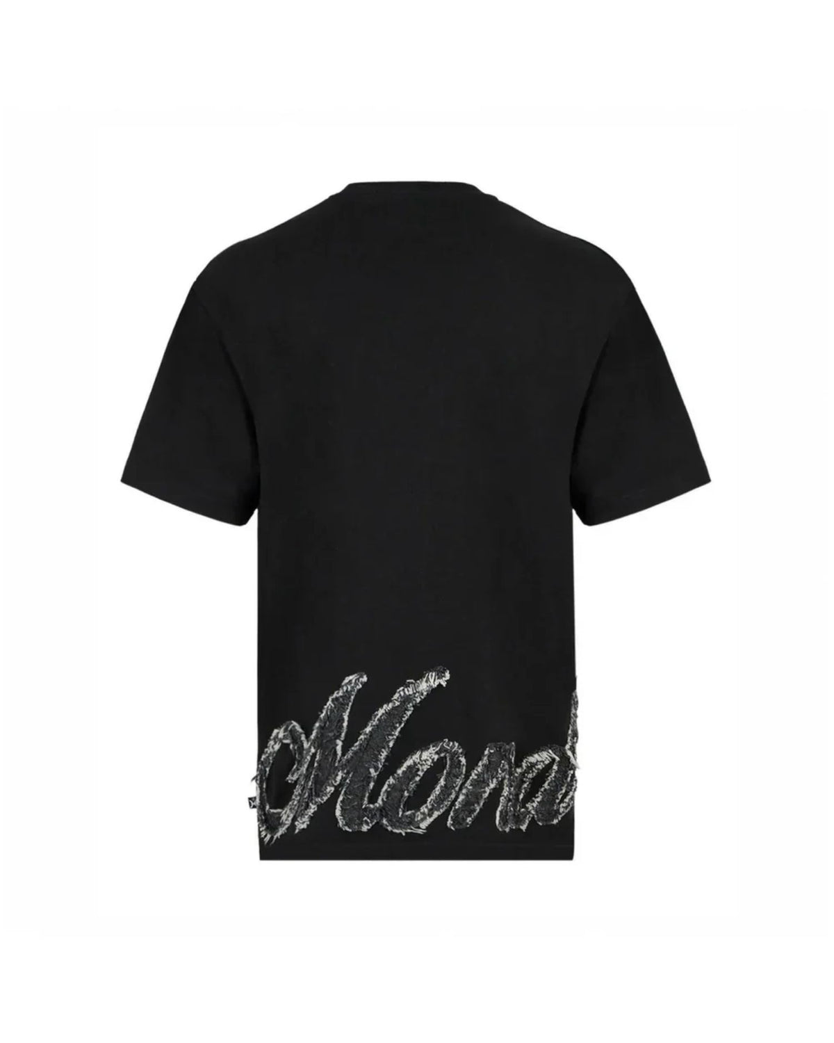 T-shirt con Maxi Logo Effetto Frayed