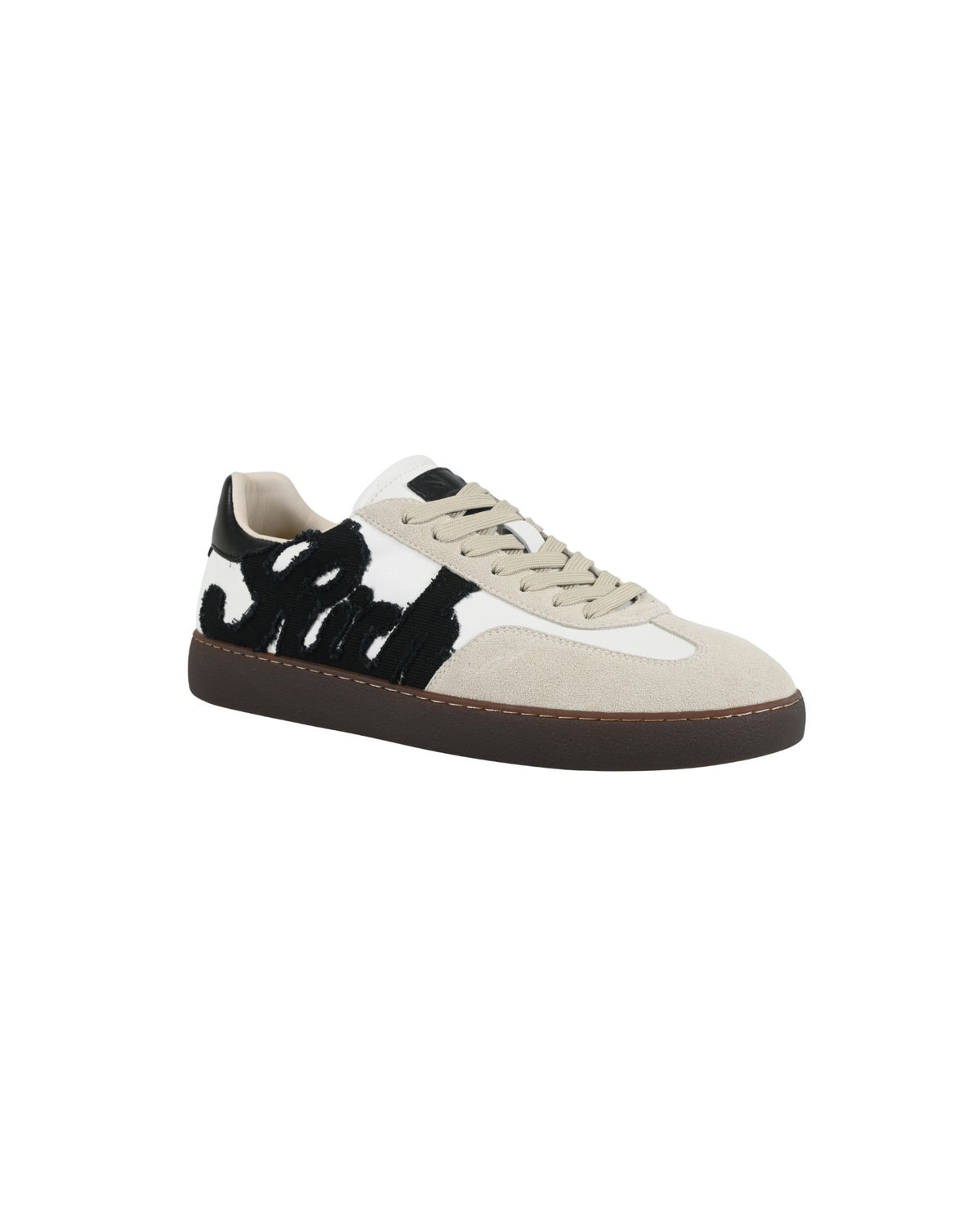 Sneakers Basse con Patch Logo a Rilievo e Inserti Scamosciati