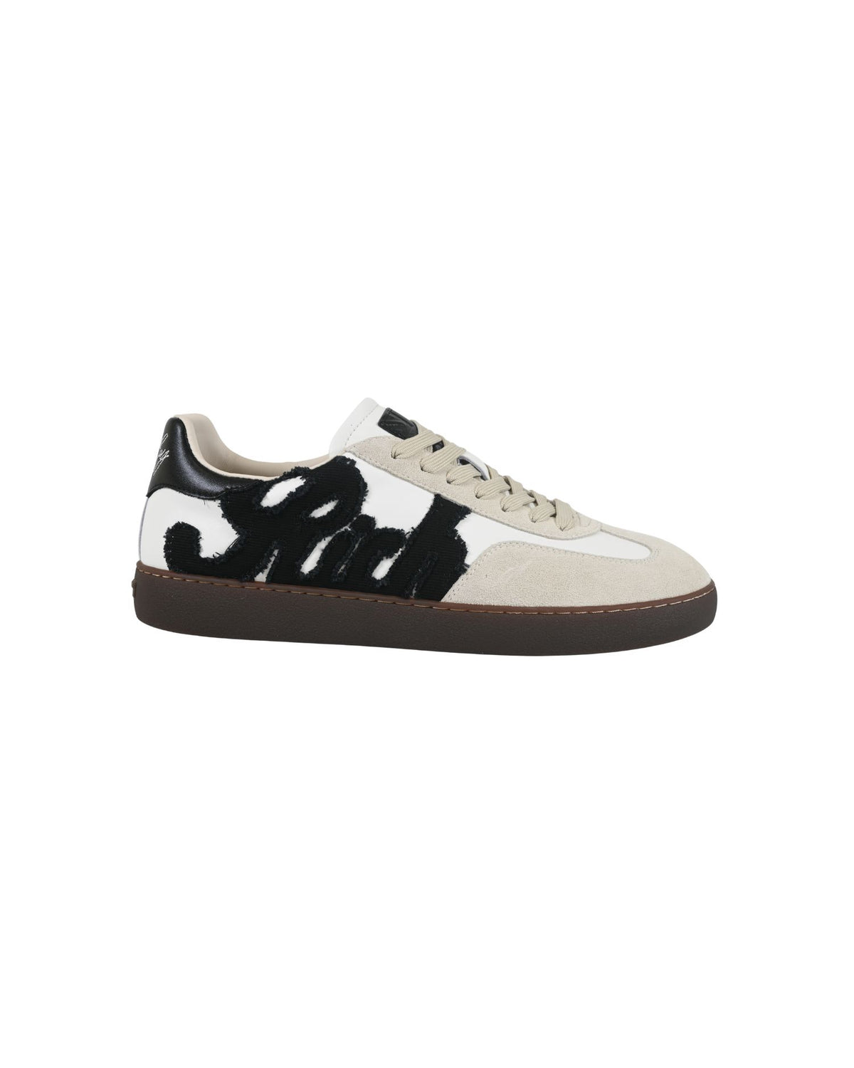 Sneakers Basse con Patch Logo a Rilievo e Inserti Scamosciati