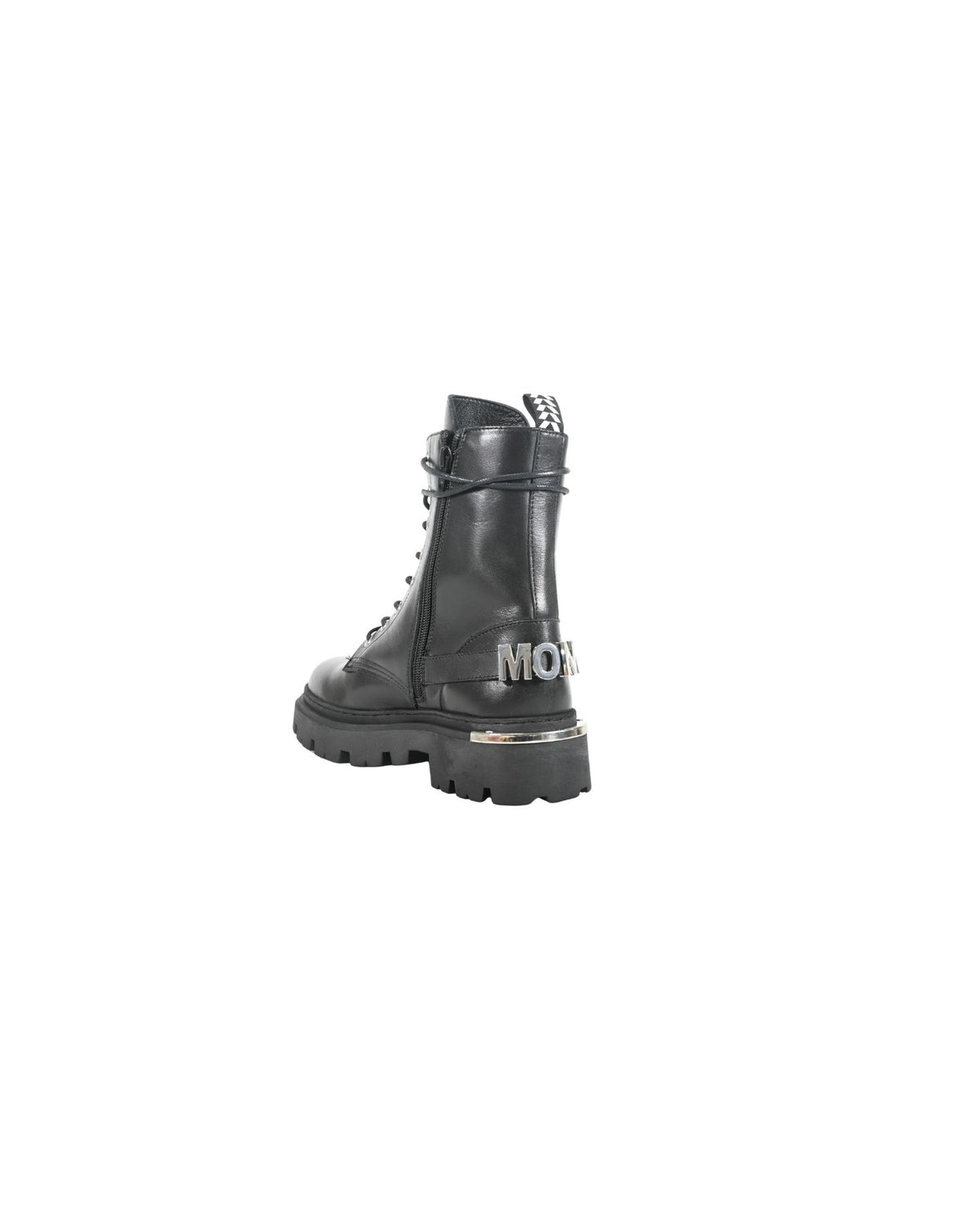 Anfibi Stringati con Suola Track e Cinturino con Logo