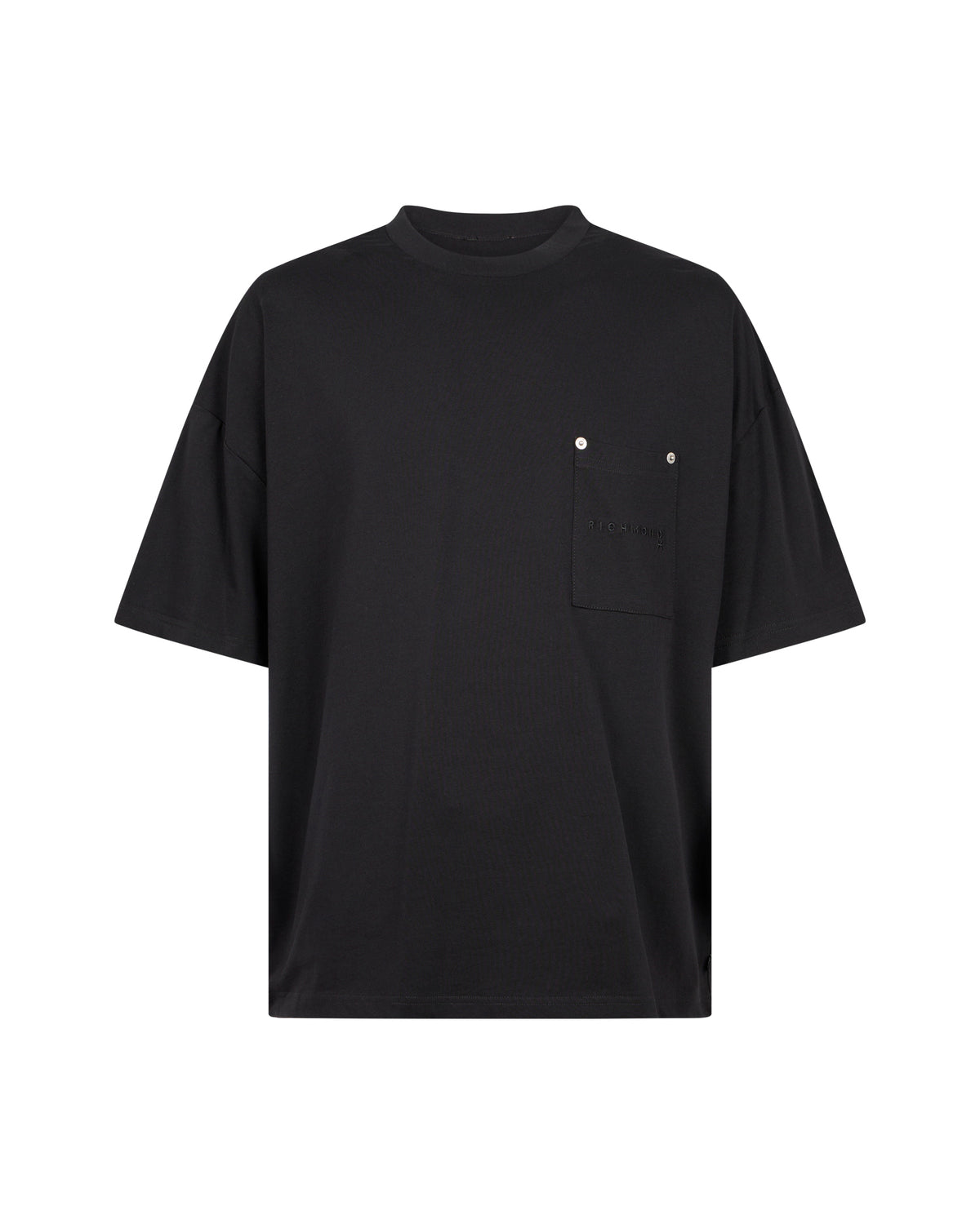 T-shirt Oversize con Taschino e Logo Ricamato