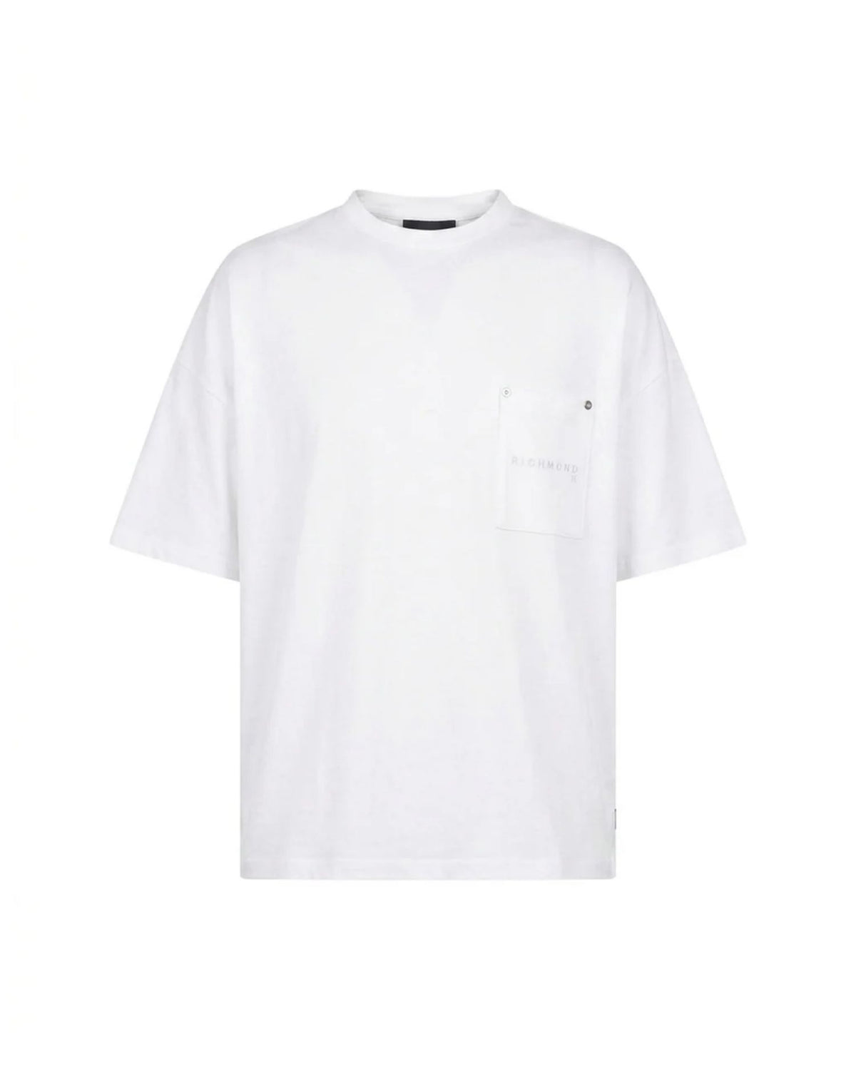 Oversized T-shirt with Pocket and Embroidered Logo