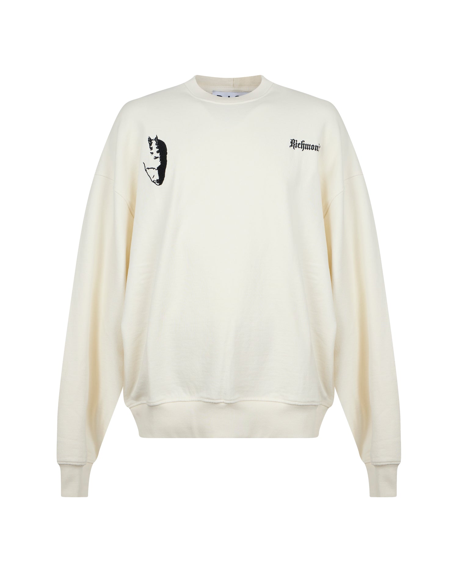 Felpa Oversize con Logo Gotico e Stampa
