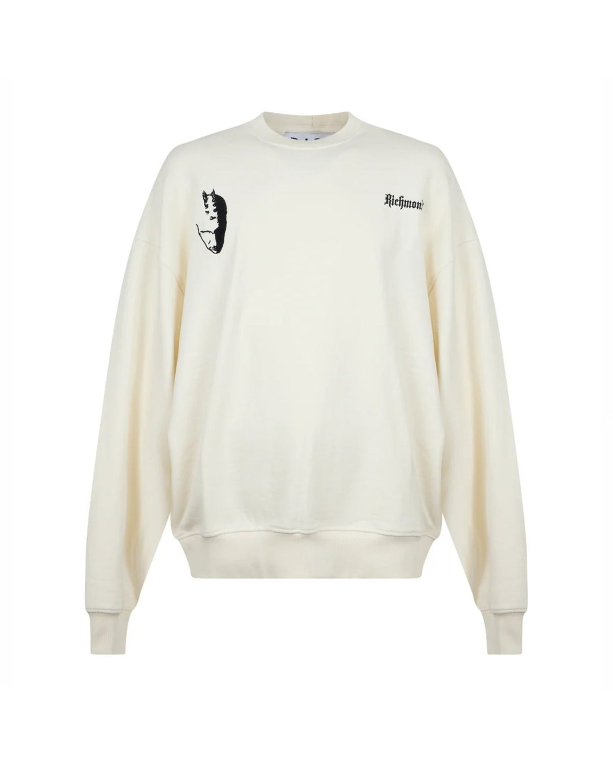 Felpa Oversize con Logo Gotico e Stampa