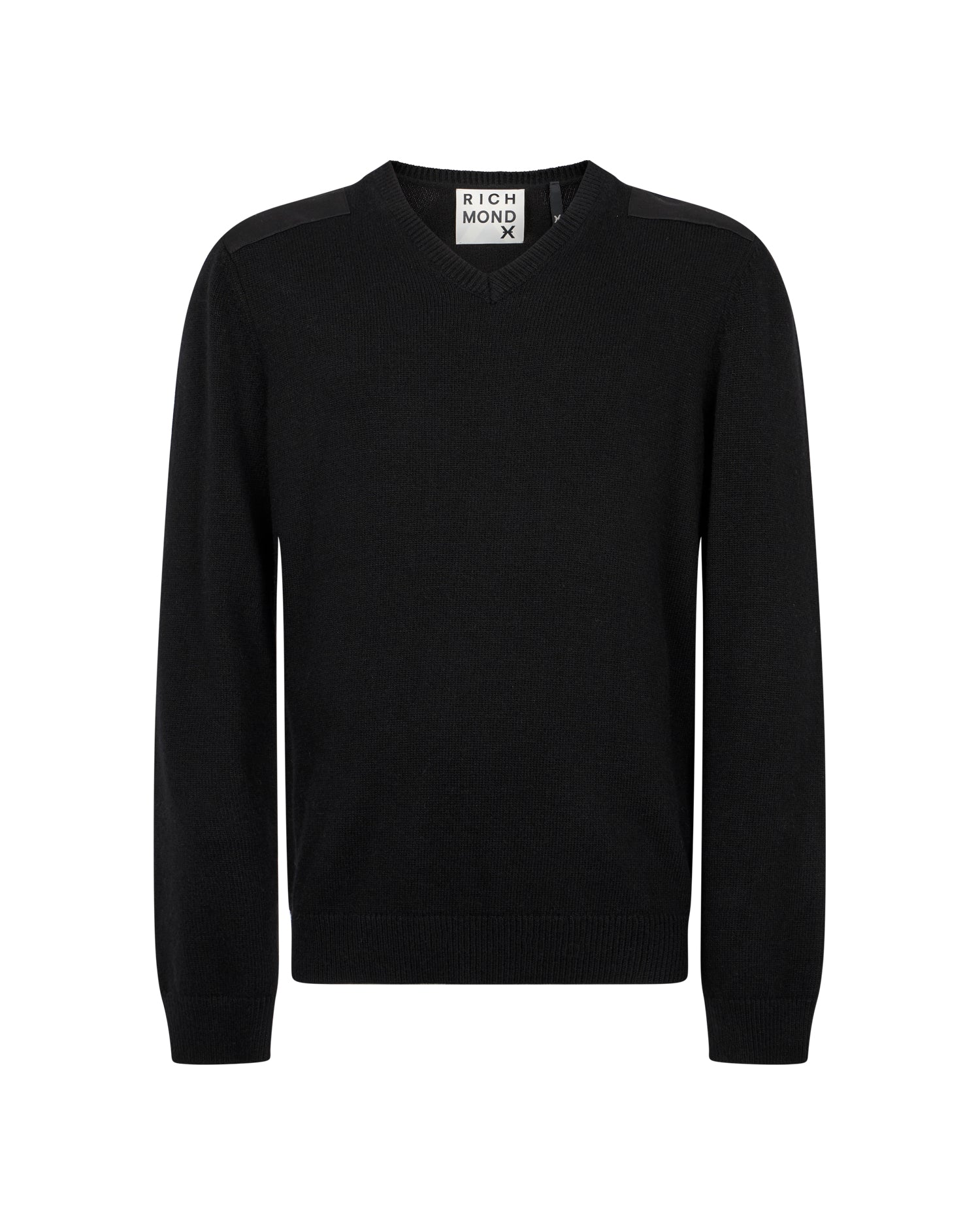Maglione con Scollo a V e Inserti sulle Spalle