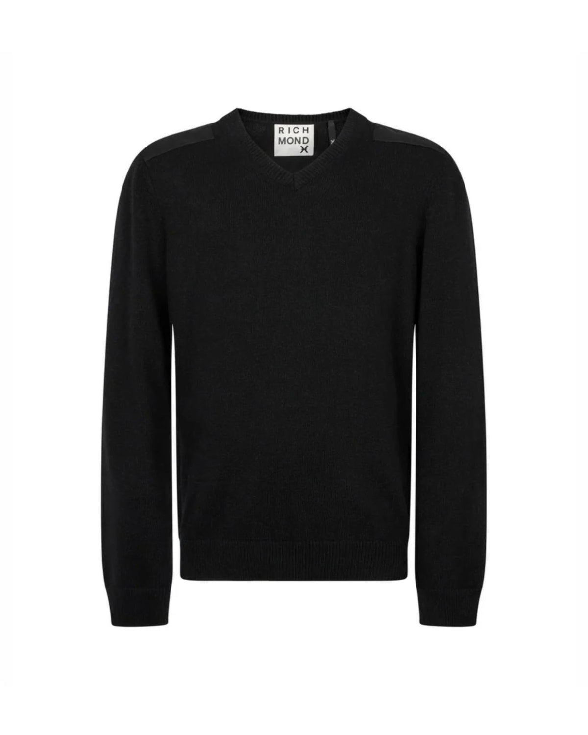 Maglione con Scollo a V e Inserti sulle Spalle