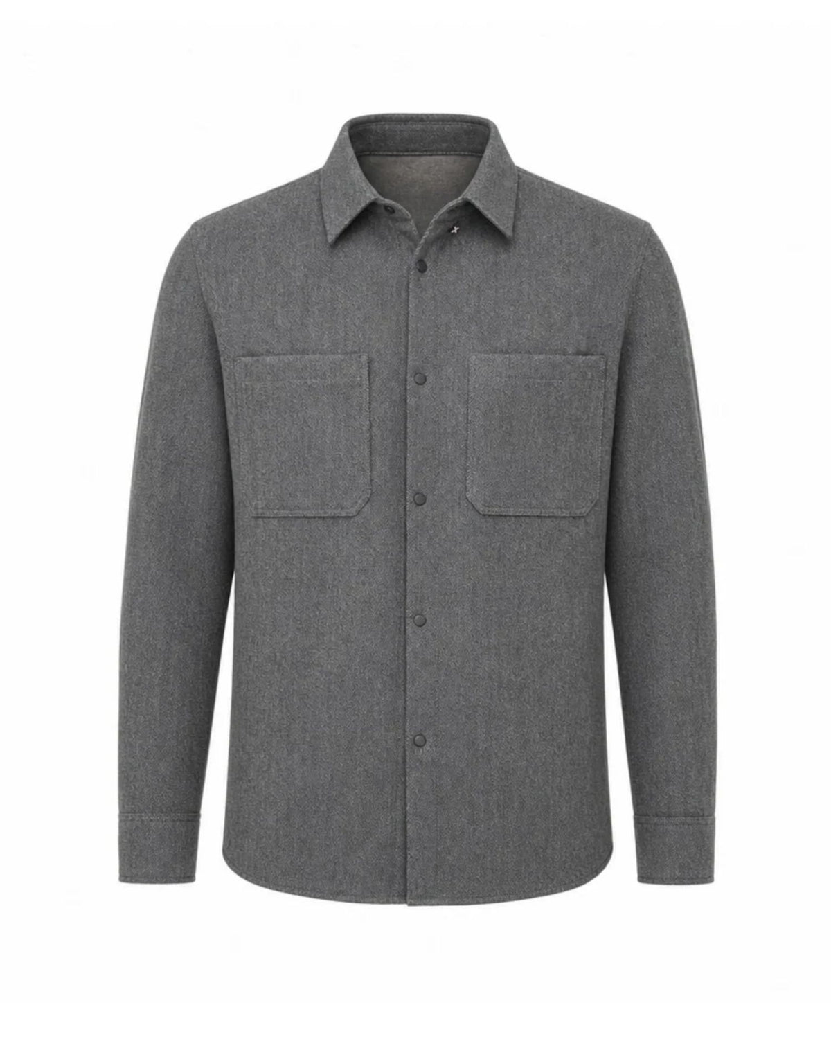 Camicia Overshirt con Tasche a Toppa sul Petto