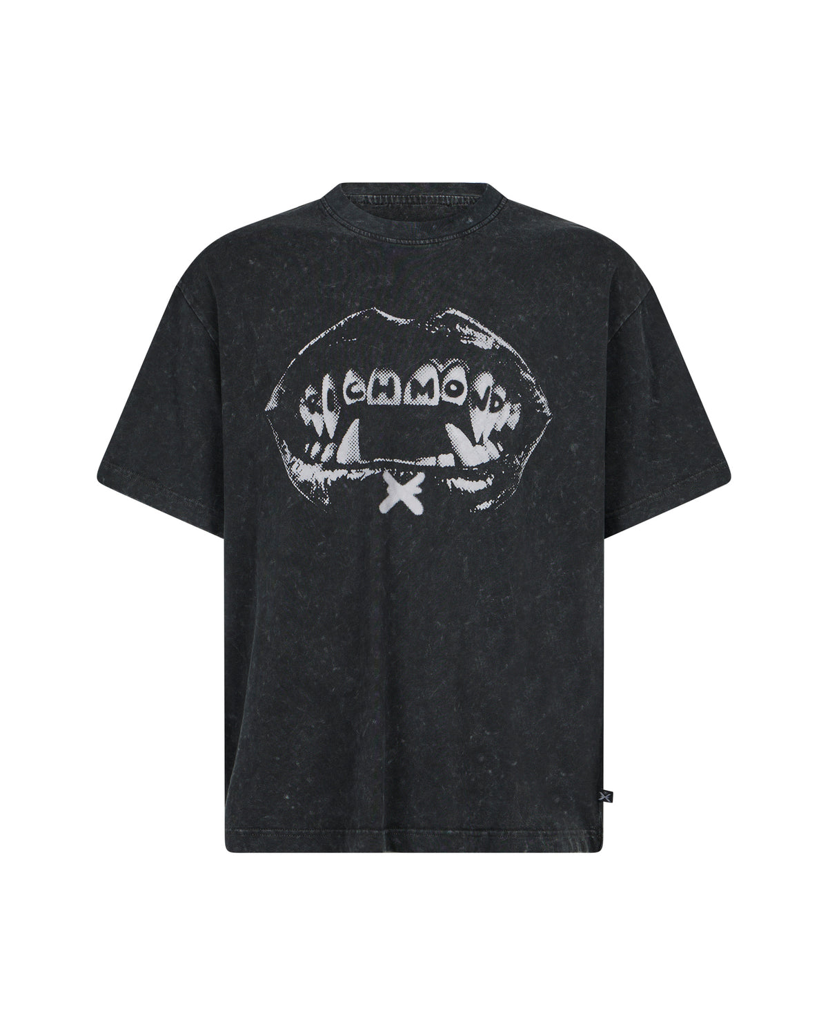 T-shirt con Stampa Grafica e Finitura Washed