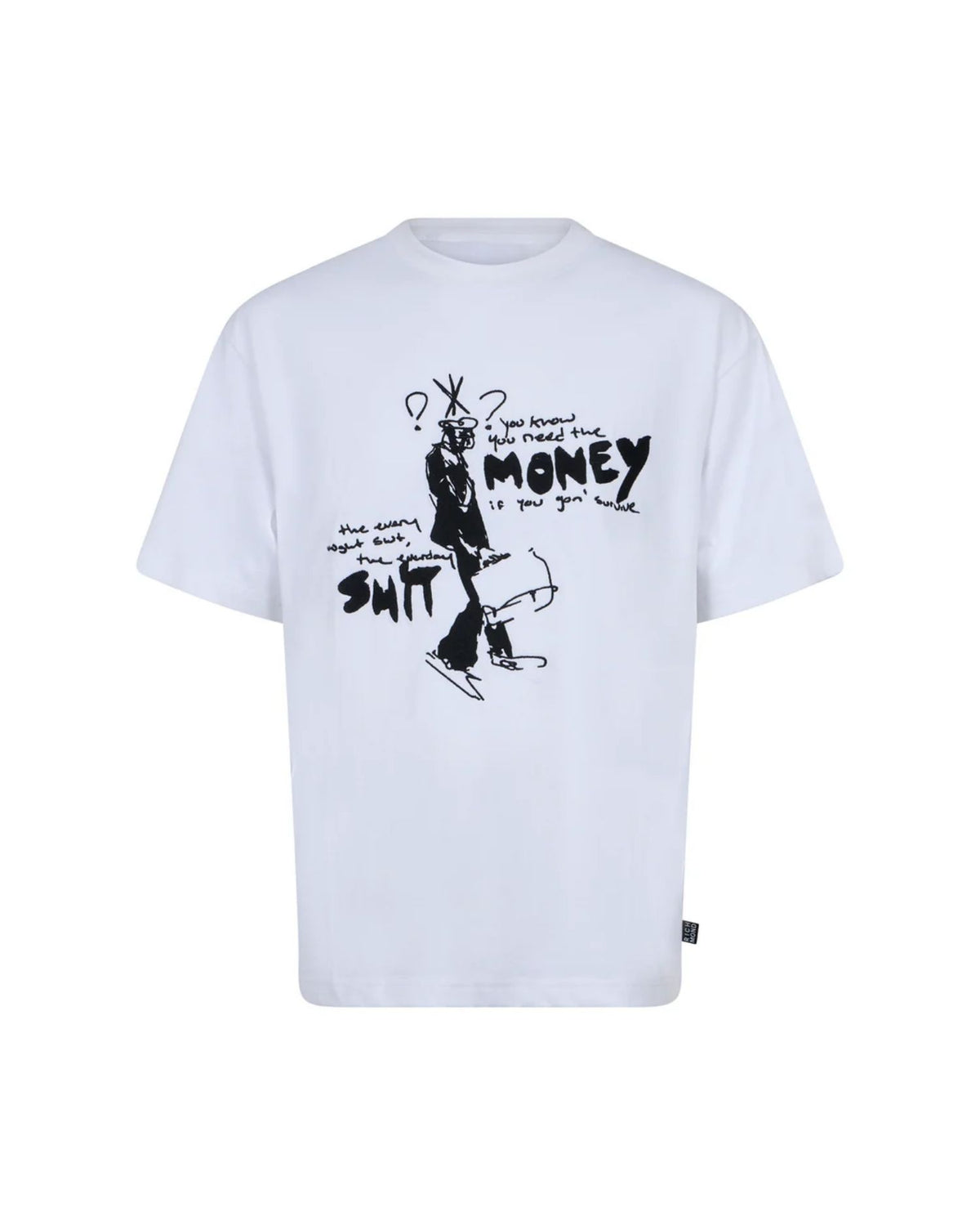 T-shirt Girocollo con Stampa Grafica Frontale