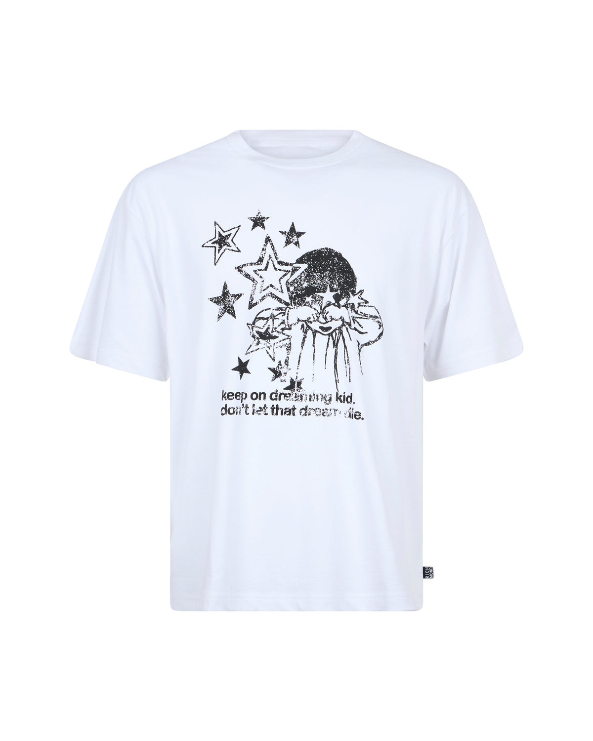 T-shirt con Stampa Grafica e Logo Posteriore