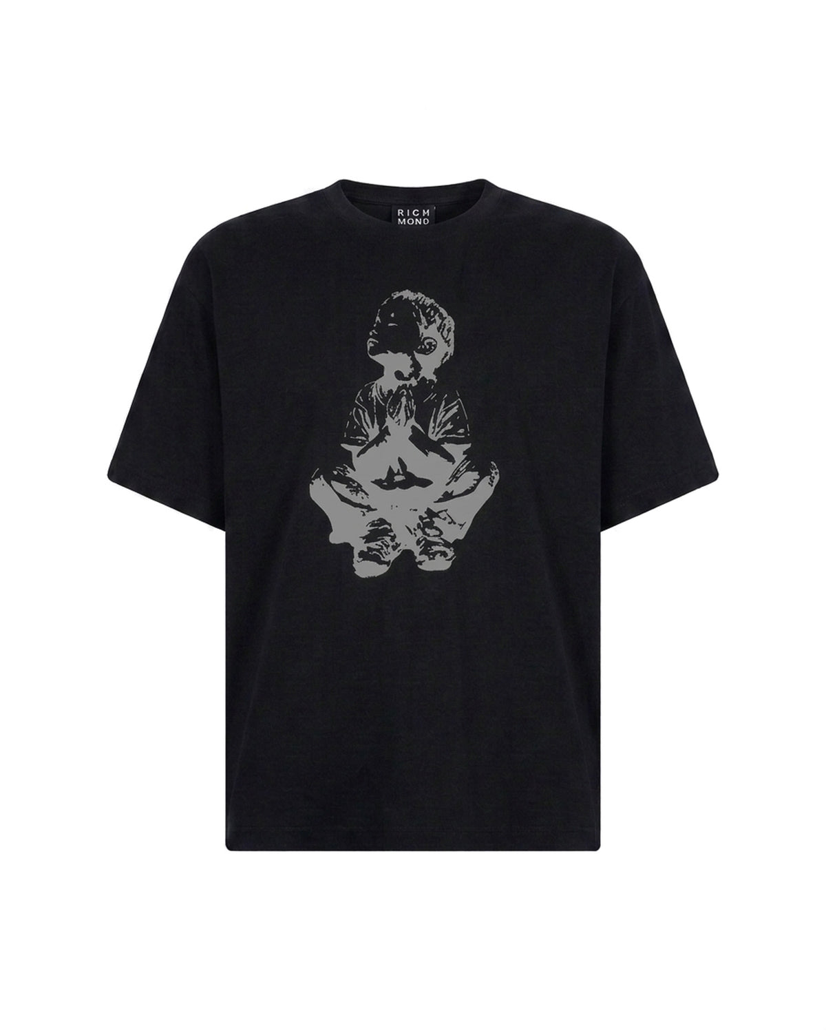 T-shirt a Girocollo con Stampa Grafica e Slogan