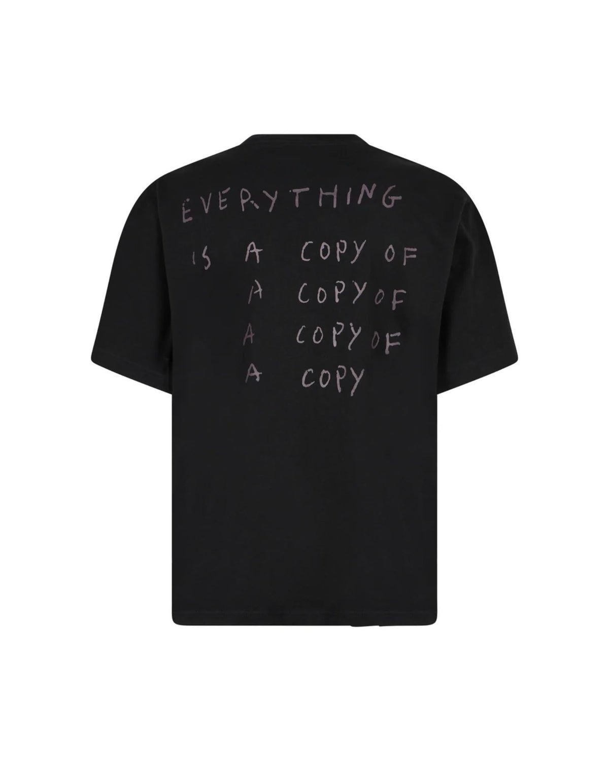 T-shirt con Stampa Grafica Multicolor e Scritta Posteriore
