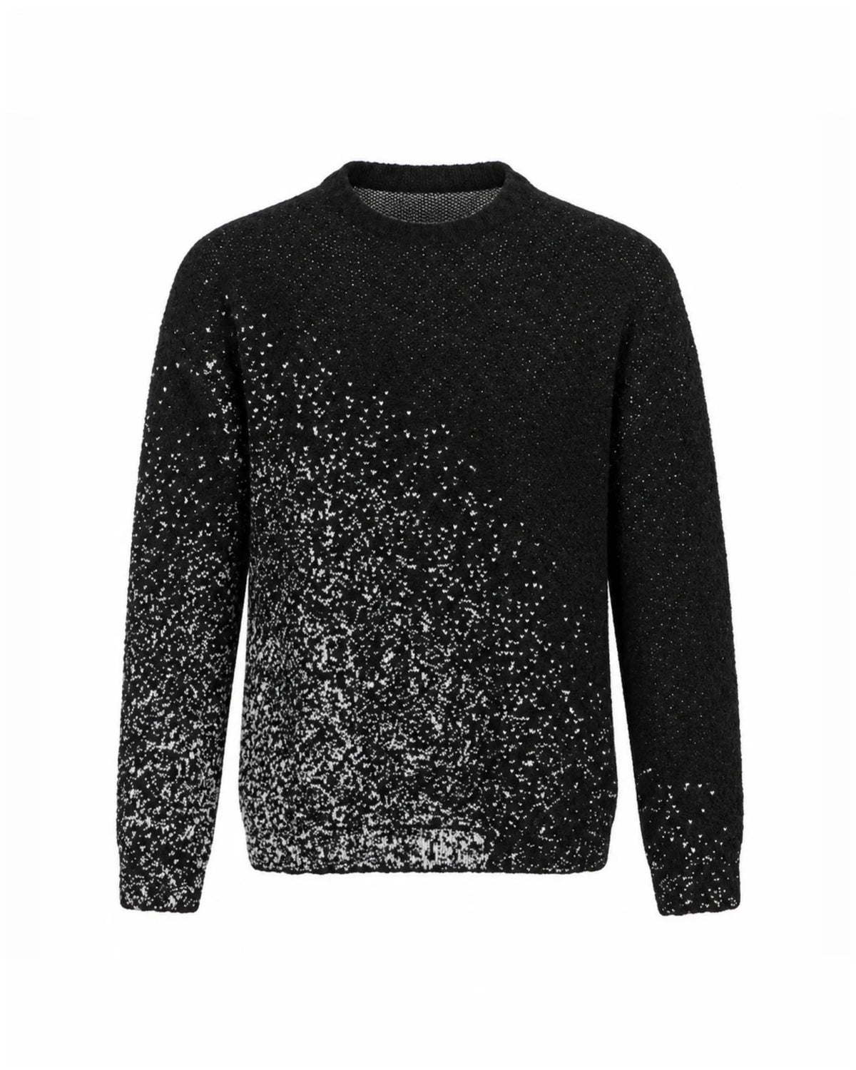 Maglione a Girocollo con Motivo Grafico Degradé