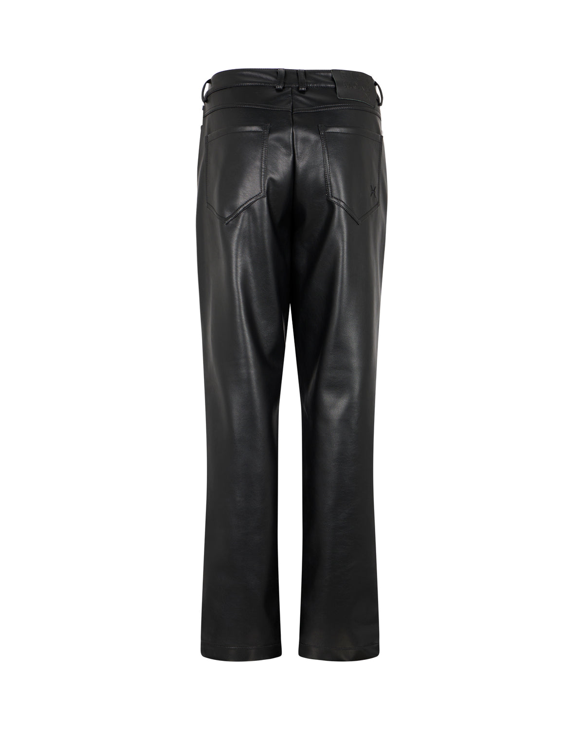 Pantaloni Cinque Tasche a Gamba Dritta Effetto Pelle