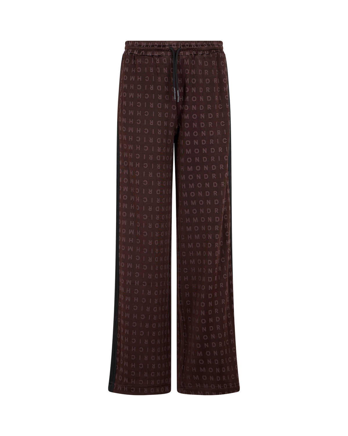 Pantaloni con Stampa Logo All-Over e Bande Laterali