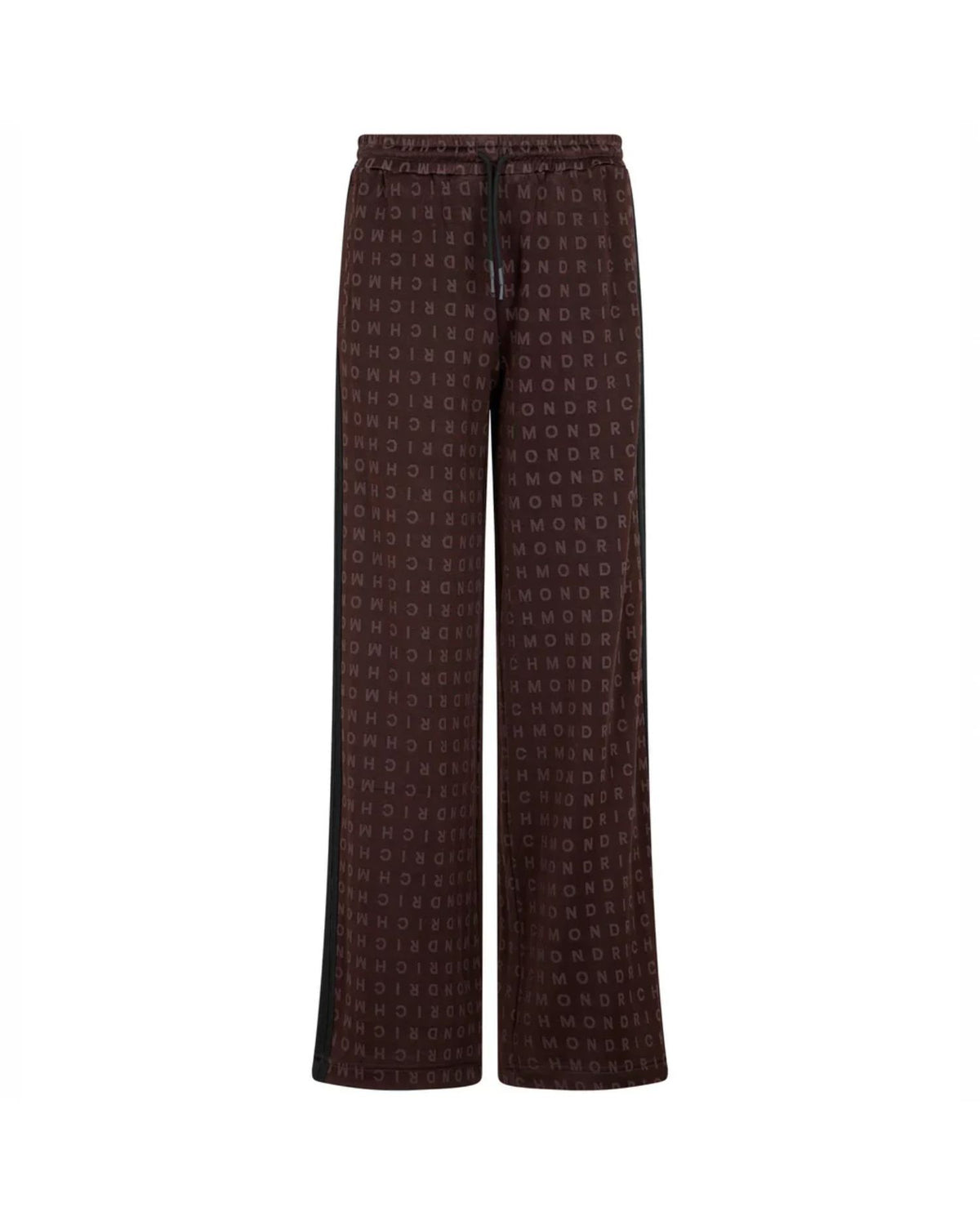 Pantaloni con Stampa Logo All-Over e Bande Laterali