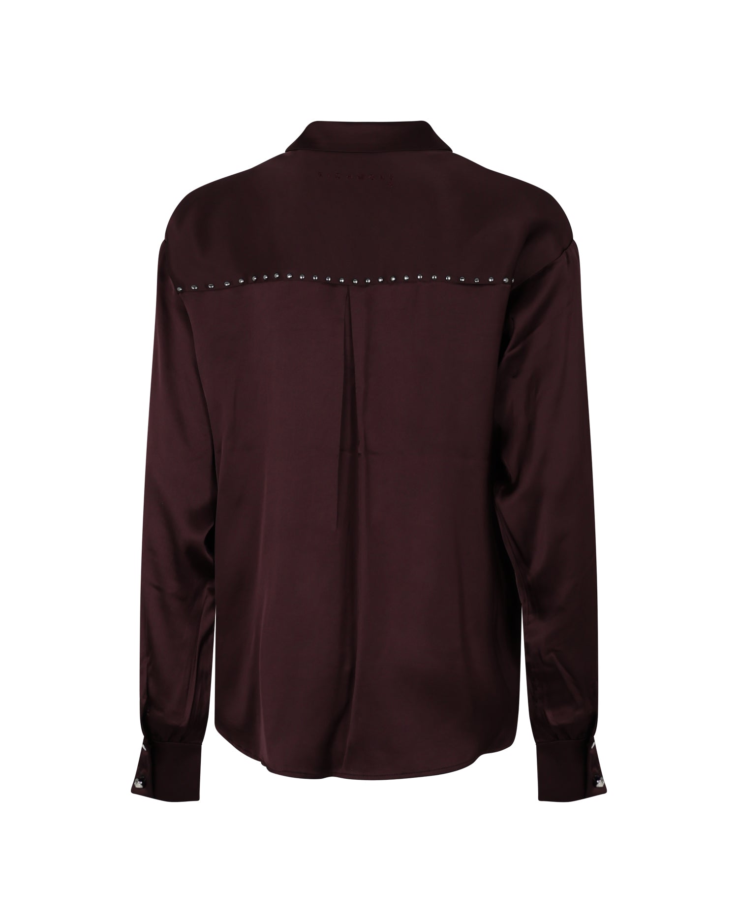 Camicia Satinata con Borchie e Taschini