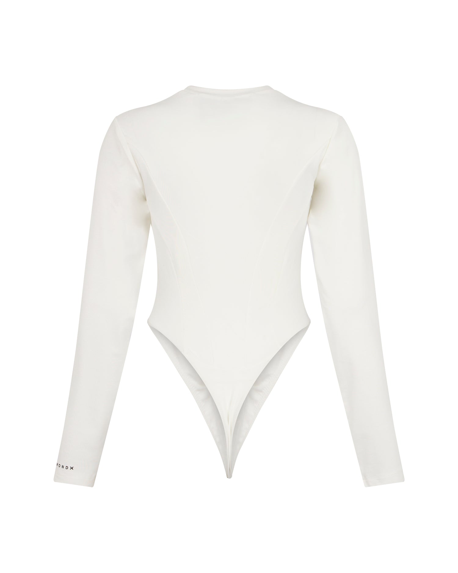 Body a maniche lunghe con zip frontale e dettagli bustier