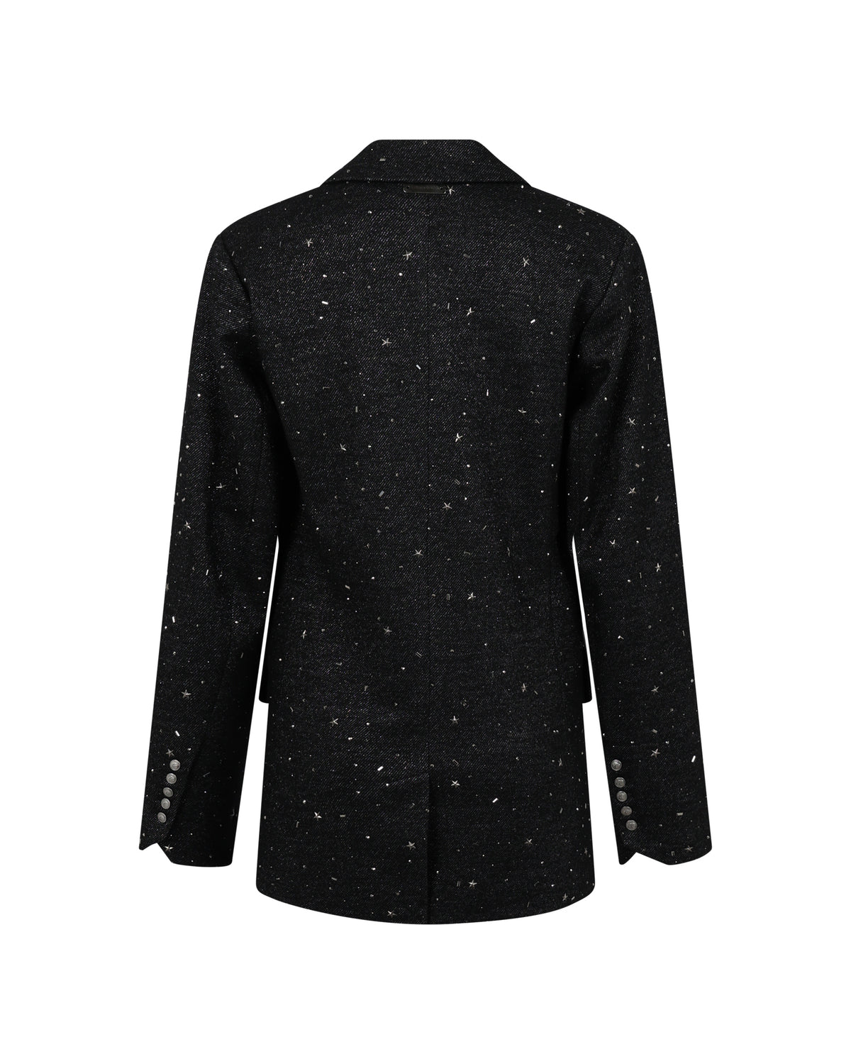 Blazer Monopetto in Tessuto Bouclé Glitter