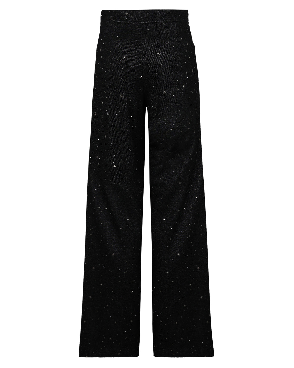 Pantaloni a Palazzo a Vita Alta Effetto Tweed