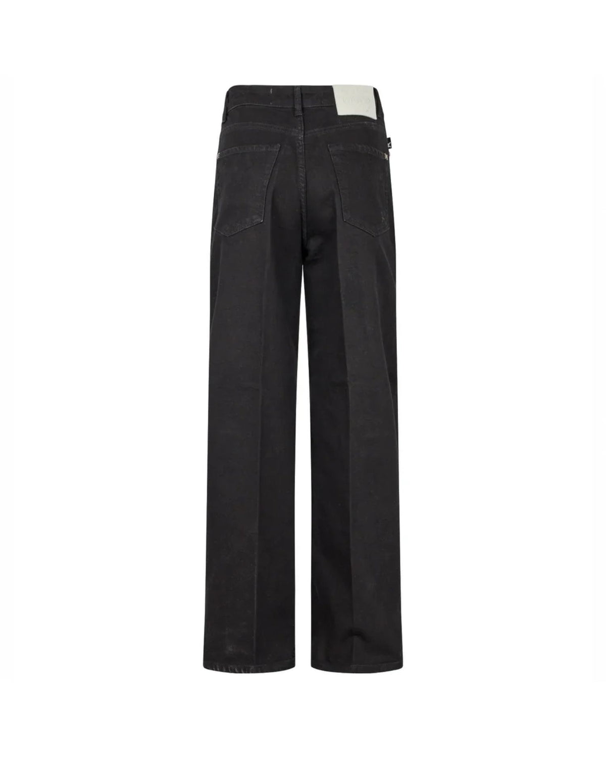 Jeans a Gamba Larga con Patch Logo