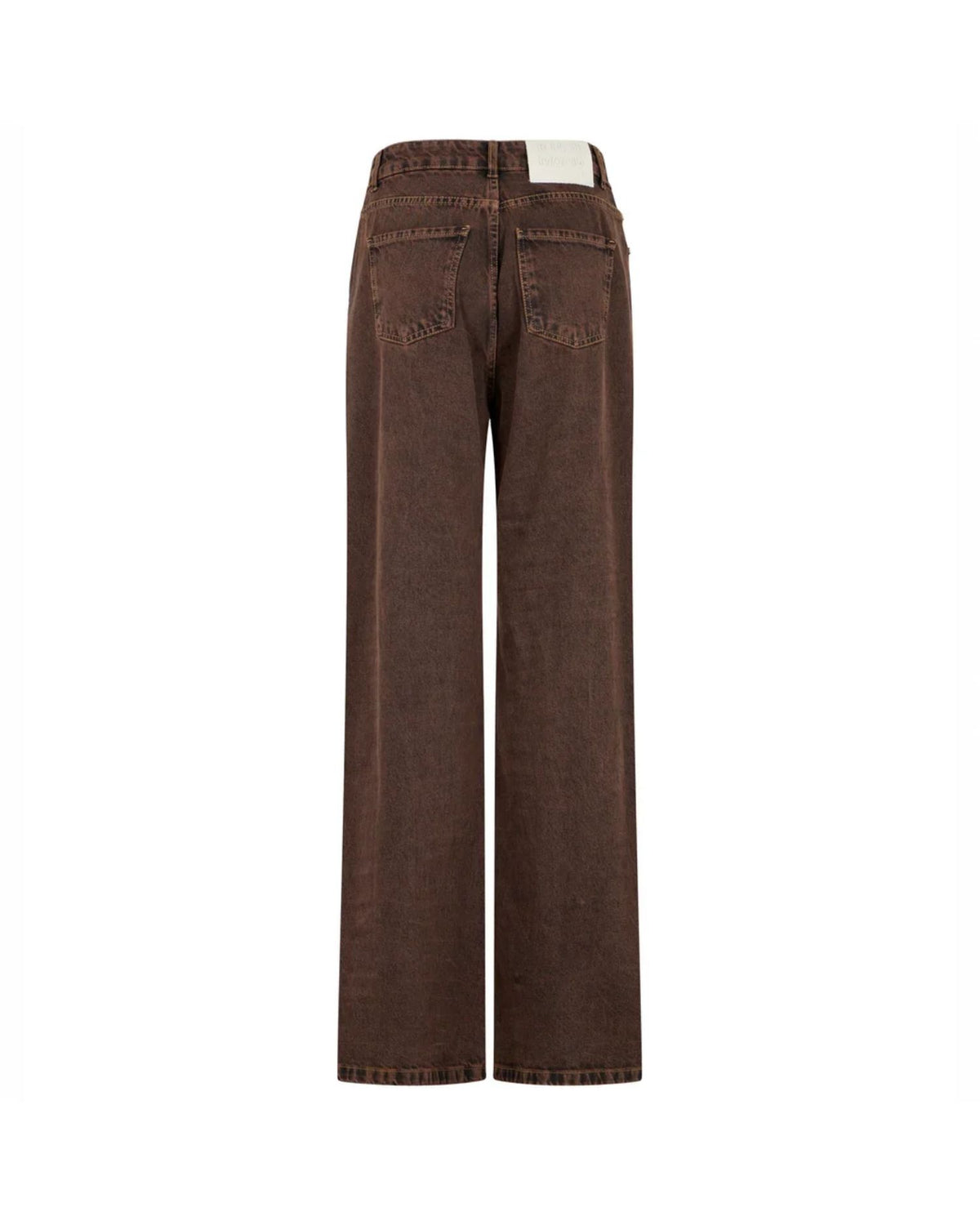 Jeans a Gamba Larga con effetto Delavé