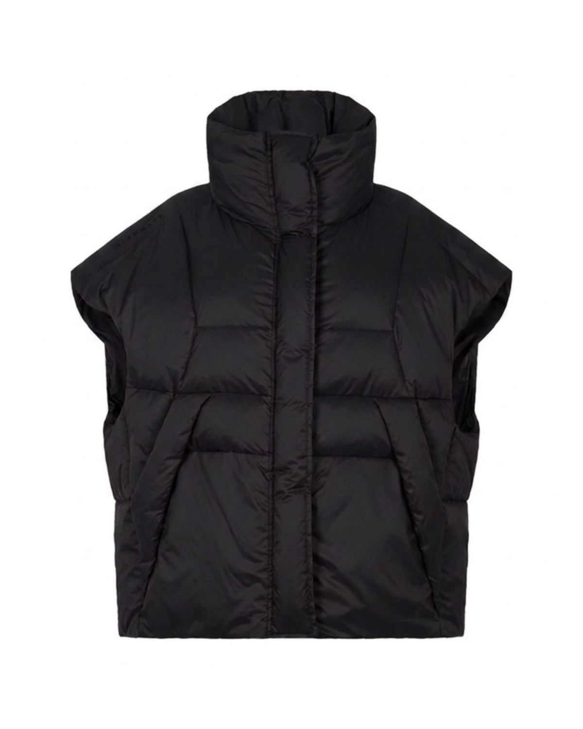 Gilet Trapuntato Imbottito con Collo Alto