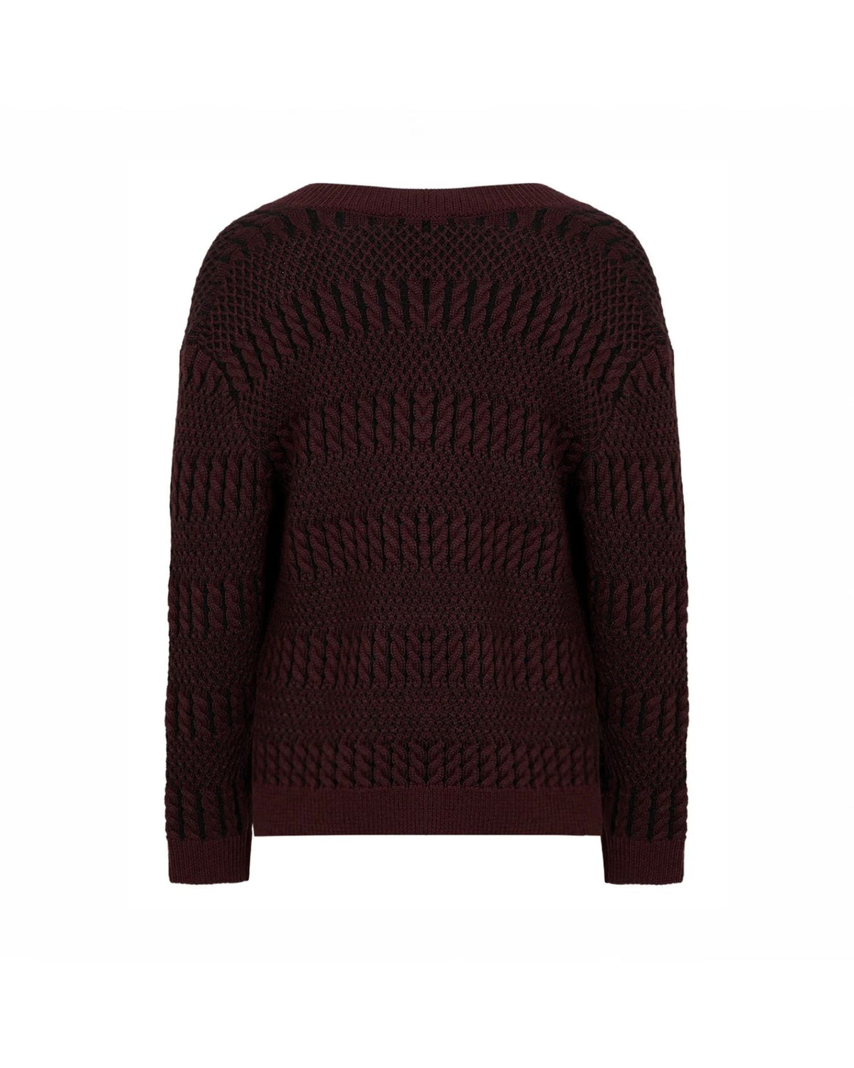 Cardigan con Lavorazione Geometrica a Rilievo