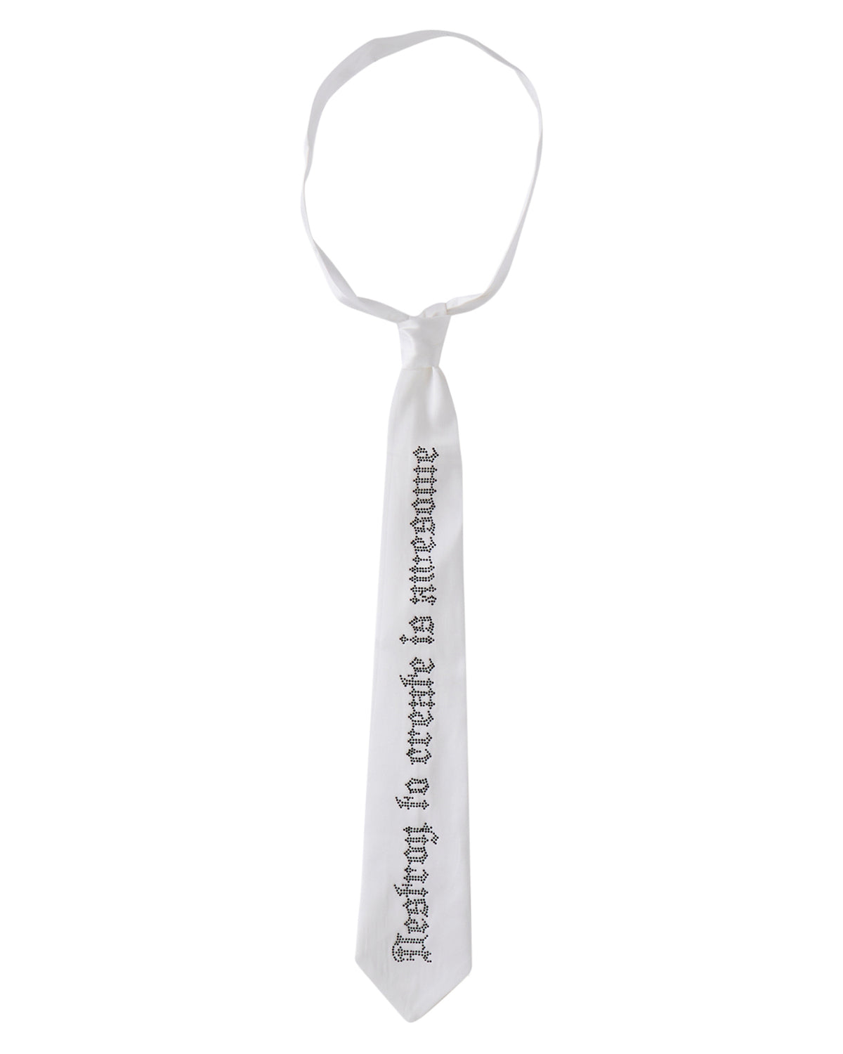 Cravatta in Seta con Stampa Lettering Gotico
